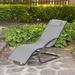 Ebern Designs Troxel Reclining Chaise Lounge w/ Cushion Metal in Gray | 36 H x 24 W x 66 D in | Outdoor Furniture | Wayfair