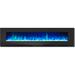 Ebern Designs Bever Crystal Rock Display Wall Mounted Electric Fireplace in Black | 19.8 H x 78 W x 4.7 D in | Wayfair EBDG2809 42978724