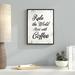 Ebern Designs Rule The World Start w/ Coffee - Textual Art Print on Canvas in Black/White | 9 H x 7 W x 1.2 D in | Wayfair EBDG3708 43907601