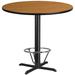 Ebern Designs Baskin 24" Round Laminate Table Top w/ 22" x 22" Bar Height Table Base Metal in White/Brown | 43.125 H x 36 W x 36 D in | Wayfair