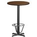 Ebern Designs Baskin 24" Round Laminate Table Top w/ 22" x 22" Bar Height Table Base Metal in Brown | 43.125 H x 24 W x 24 D in | Wayfair