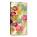 Ebern Designs 'Coral & Emerald Garden I Panel III' - Wrapped Canvas Print Canvas in Green/Pink | 24 H x 8 W x 2 D in | Wayfair EBND6779 41000065