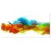 Design Art Colorful Ink in Water Abstract Graphic Art on Wrapped Canvas Metal in Blue/Red/Yellow | 16 H x 32 W x 1 D in | Wayfair PT6027-32-16