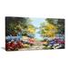 Design Art Summer Forest w/ Flowers Landscape - Wrapped Canvas Print Metal in Green/Yellow | 20 H x 40 W x 1 D in | Wayfair PT6028-40-20