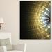 Design Art Amazing Gold Symmetrical Fractal Flower Graphic Art on Wrapped Canvas Metal in Black | 40 H x 30 W x 1 D in | Wayfair PT12033-30-40