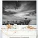 Design Art Black & White Wooden Bridge & Sky Sea Pier Photographic Print on Wrapped Canvas Metal in Black/Gray/White | 30 H x 40 W x 1 D in | Wayfair