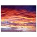 Design Art Colorful Sunset Skies w/ Clouds - Wrapped Canvas Photograph Print Canvas in Orange | 8 H x 12 W x 1 D in | Wayfair PT10840-12-8