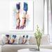 Design Art Female Legs & Shoes Digital Graphic Art on Wrapped Canvas Metal in Blue/Brown/Indigo | 40 H x 30 W x 1 D in | Wayfair PT6672-30-40
