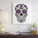 East Urban Home Sugar Skull IV on Gray by Janelle Penner - Wrapped Canvas Graphic Art Print Canvas in White | 28 H x 22 W x 1.5 D in | Wayfair