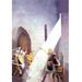 Buyenlarge Wallace Draws the King's Sword by Newell Convers Wyeth Painting Print in Gray | 42 H x 28 W x 1.5 D in | Wayfair 0-587-05620-7C2842