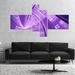 East Urban Home 'Purple Fractal Exotic Plant Stems' Graphic Art Print Multi-Piece Image on Canvas in Indigo | 32 H x 60 W x 1 D in | Wayfair