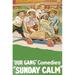 Buyenlarge Sunday Calm Our Gang - Vintage Advertisement in White | 36 H x 24 W x 1.5 D in | Wayfair 0-587-62769-LC2436