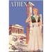 Buyenlarge 'Athens 50s Fashion Tour Ii' by Sara Pierce Graphic Art in Blue/Brown | 36 H x 24 W x 1.5 D in | Wayfair 0-587-21277-2C2436