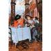 Buyenlarge 'Breakfast' by James Tissot Painting Print in Blue/Brown/Orange | 66 H x 44 W x 1.5 D in | Wayfair 0-587-25547-1C4466