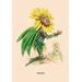 Buyenlarge 'Soleil' by J.J. Grandville Painting Print in Green/Yellow | 30 H x 20 W x 1.5 D in | Wayfair 0-587-02288-4C2030