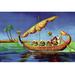 Buyenlarge 'Egyptian Sailing Craft' by Anton K. Skillin Painting Print in Blue/Green/Orange | 30 H x 20 W x 1.5 D in | Wayfair 0-587-21601-8C2030