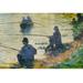 Buyenlarge Fishermen by Georges Seurat - Print in White | 24 H x 36 W x 1.5 D in | Wayfair 0-587-71140-LC2436