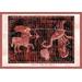 Buyenlarge 'Scorpio, Sagittarius & Lupus' Graphic Art in Black/Red | 24 H x 36 W x 1.5 D in | Wayfair 0-587-16700-9C2436