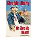 Buyenlarge 'Give Me Liberty' by Wilbur Pierce Vintage Advertisement in Blue/Red | 36 H x 24 W x 1.5 D in | Wayfair 0-587-22690-0C2436