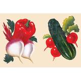 Buyenlarge Vegetables- Graphic Art Print in Green/Red | 44 H x 66 W x 1.5 D in | Wayfair 0-587-27609-6C4466