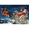 Buyenlarge A Merry Christmas - Graphic Art Print in Blue/Brown/Red | 20 H x 30 W x 1.5 D in | Wayfair 0-587-22940-3C2030