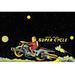 Buyenlarge Space Patrol Super Cycle - Advertisements Print in Black/Yellow | 44 H x 66 W x 1.5 D in | Wayfair 0-587-24904-8C4466