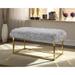 Everly Quinn Bench Fur/Upholstered in Gray | 19 H x 39 W x 18 D in | Wayfair EYQN3843 40983647