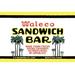 Buyenlarge Waleco Sandwich Bar Vintage Advertisement Paper, Wood in White/Yellow | 24 H x 36 W x 1.5 D in | Wayfair 0-587-07218-0C2436