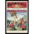 Buyenlarge 'The Buffalo Bill Stories: Buffalo Bill's Outlaw Trail' Vintage Advertisement in Brown/Red/Yellow | 30 H x 20 W x 1.5 D in | Wayfair