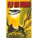 Buyenlarge 'Fly Air Bermuda' Vintage Advertisement in Green/Red/Yellow | 30 H x 20 W x 1.5 D in | Wayfair 0-587-24583-2C2030