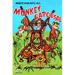 Buyenlarge 'Mechanical Monkey Carousal' Vintage Advertisement in Blue/Green/Red | 36 H x 24 W x 1.5 D in | Wayfair 0-587-22457-6C2436