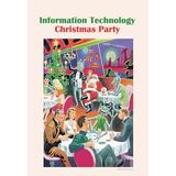 Buyenlarge 'Christmas Party' by Wilbur Pierce Vintage Advertisement in Green/Orange/Pink | 36 H x 24 W x 1.5 D in | Wayfair 0-587-20643-8C2436