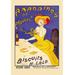 Buyenlarge Amandines de Provence Biscuits by Leonetto Cappiello Vintage Advertisement in Indigo/Yellow | 42 H x 28 W in | Wayfair