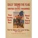 Buyenlarge 'Rally 'round the flag w/ the United States Marines' by Sidney H. Riesenberg Vintage Advertisement in Red | Wayfair 0-587-20493-1C2842