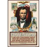 Buyenlarge 'I am less concerned…' by Abraham Lincoln Vintage Advertisement in Blue/Green | 42 H x 28 W x 1.5 D in | Wayfair 0-587-20718-3C2842