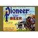 Buyenlarge 'Old Pioneer Club Beer' Vintage Advertisement in Blue/Yellow | 28 H x 42 W x 1.5 D in | Wayfair 0-587-22929-2C2842