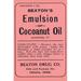 Buyenlarge Beaton's Emulsion of Cocoanut Oil - Advertisements Print in Black/Pink | 30 H x 20 W in | Wayfair 0-587-26379-2C2030