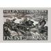 Buyenlarge 'Help Your Country Stop This. Enlist in the Navy' by Frank Brangwyn Vintage Advertisement in Gray/White | 28 H x 42 W x 1.5 D in | Wayfair