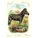 Buyenlarge The Zebra Painting Print in Black/Gray/Green | 42 H x 28 W x 1.5 D in | Wayfair 0-587-11198-4C2842