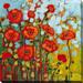 Picture Perfect International "Poppies I" by Jennifer Lommers Painting Print on Wrapped Canvas in White | 36 H x 36 W x 1.5 D in | Wayfair