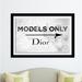 Picture Perfect International 'Models Only Dior' Framed Textual Art Plastic/Acrylic in Gray | 27.5 H x 39.5 W x 0.75 D in | Wayfair 704-1417