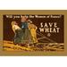 Buyenlarge Save Wheat "Will You Help the Women of France?" by Edward Penfield Vintage Advertisement in Brown | 28 H x 42 W in | Wayfair