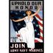 Buyenlarge 'Uphold Our Honor' Vintage Advertisement in Black/Blue/Red | 42 H x 28 W x 1.5 D in | Wayfair 0-587-21534-8C2842