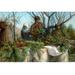 Buyenlarge 'Selling Christmas Greens' by E.H. Miller Painting Print in White | 24 H x 36 W x 1.5 D in | Wayfair 0-587-33400-2C2436