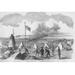 Buyenlarge Cape Girardeau Federal Encampment by Frank Leslie - Print in Black/Gray | 28 H x 42 W x 1.5 D in | Wayfair 0-587-32437-6C2842