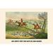 Buyenlarge 'Our Heroes First Run w/ His Own Hounds' by Henry Alken Painting Print in Brown/Green | 28 H x 42 W x 1.5 D in | Wayfair