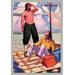 Buyenlarge 'Captain Avery' by George Taylor Print of Painting in Blue/Pink | 42 H x 28 W x 1.5 D in | Wayfair 0-587-15553-1C2842