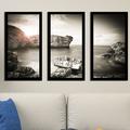 Picture Perfect International Ocean Sunset - 3 Piece Picture Frame Photograph Print Set on Acrylic in Black/Gray | 33.5 H x 52.5 W x 1 D in | Wayfair