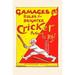 Buyenlarge Gamages Rules for Brighter Cricket by Rip - Advertisements Print in Red/Yellow | 42 H x 28 W x 1.5 D in | Wayfair 0-587-31573-3C2842