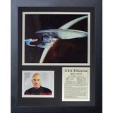 Legends Never Die Star Trek Next Generation Ship Framed Memorabilia Paper in Black | 15.5 H x 12.5 W x 1 D in | Wayfair 16038U